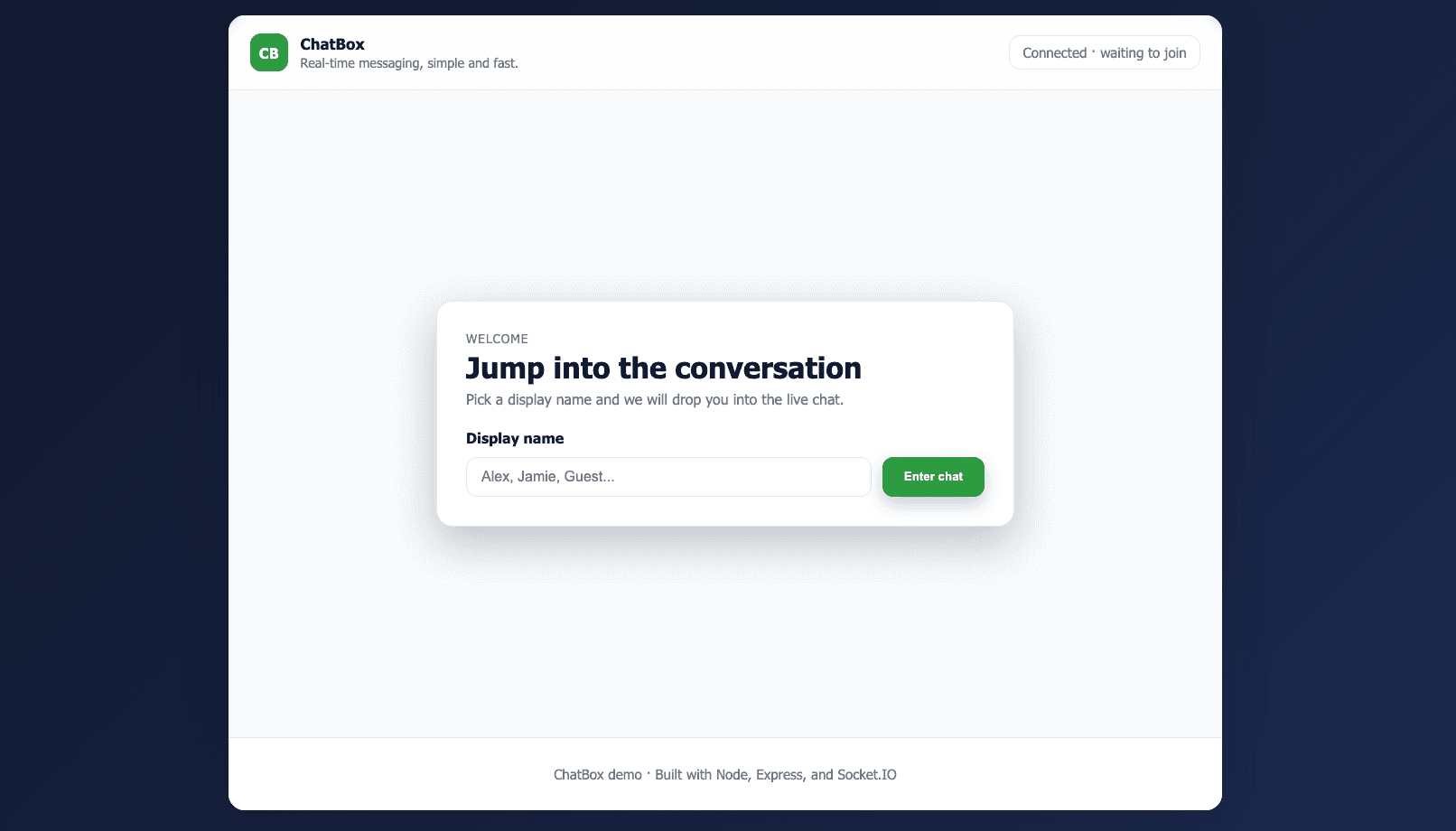 Real-time chatbox preview 2
